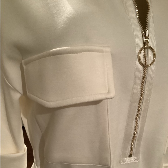 Pocket and zipper detailed midi dress. - Picture 3 of 11